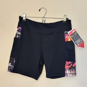 NWT Take A Walk Women's Black and Pink Bike Shorts